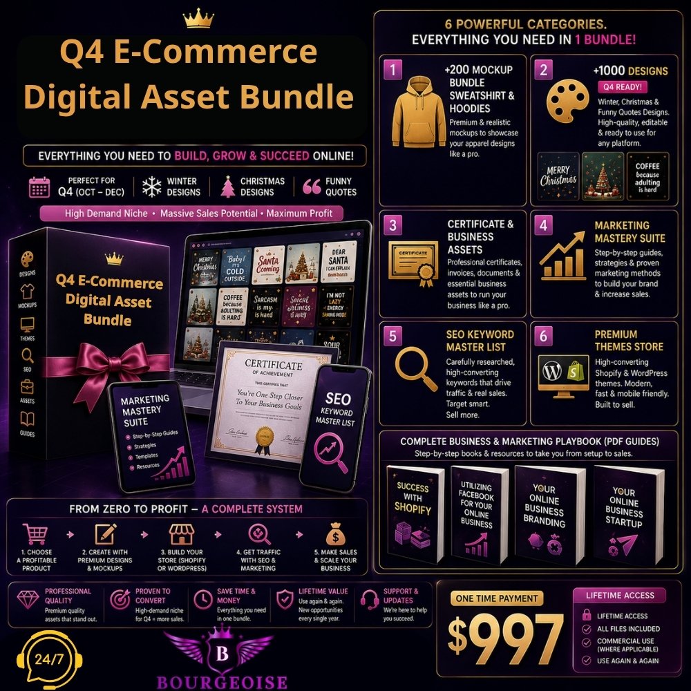 Q4 E-Commerce Digital Asset Bundle